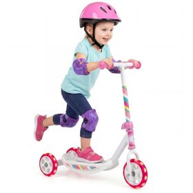 3-Wheel Kids Scooter with LED Light-Up Wheels for Toddlers Ages 2+