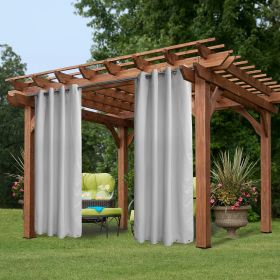 50inch*120inch Gray Outdoor curtains with top and bottom perforations are waterproof and UV-resistant, providing effective sun protection for pat