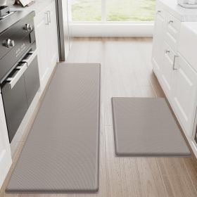 Kitchen Mats, 2PCS Kitchen Rugs, Cushioned Anti Fatigue Kitchen Mats for Floor, Non-Slip Standing Desk Mat, Waterproof Kitchen Rug Set for Kitche