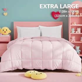 Pink Comforter Insert, Soft And Comfortable Against The Skin, Suitable For All Seasons, Machine Washable (Option: Defaulttitle)